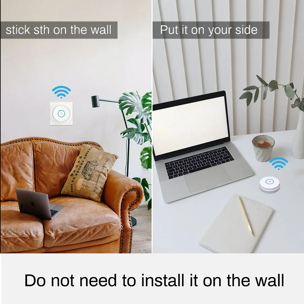 Smart Home WiFi and RF Smart Light Switch Kinetic Wireless Self Powered Wall Switch Remote Control 2Way Timing Module 220V 16A