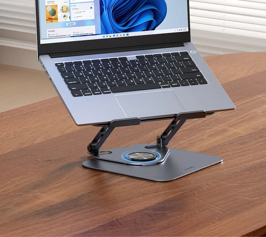 Desk-Ready Hagibis Laptop Stand.