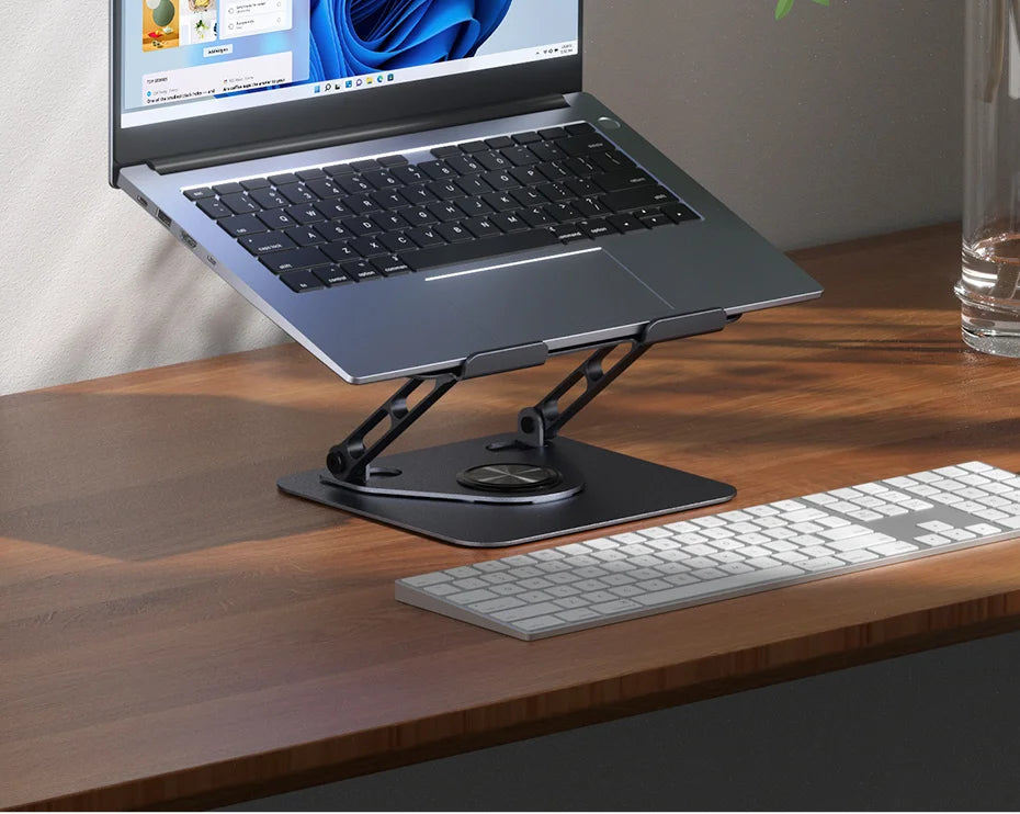 Desk-Ready Hagibis Laptop Stand.